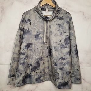 ADRIENNE VITTADINI sport marble tie dyed pullover sweater 2X